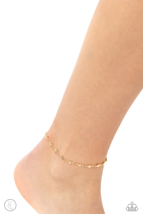 Paparazzi ♥ Starry Swing Dance - Gold ♥ Anklet