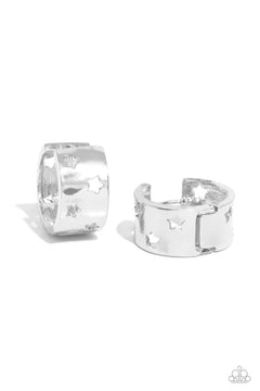 Paparazzi ♥ Setting the STAR High - Silver ♥ Earrings