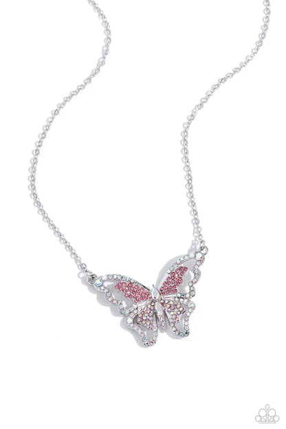 Paparazzi ♥ Weekend WINGS - Pink ♥ Necklace