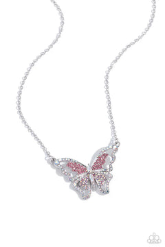 Paparazzi ♥ Weekend WINGS - Pink ♥ Necklace