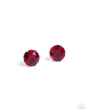 Paparazzi ♥ January Breathtaking Birthstone - Red ♥ Post Earrings