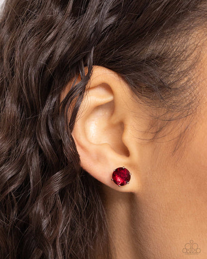 Paparazzi ♥ January Breathtaking Birthstone - Red ♥ Post Earrings