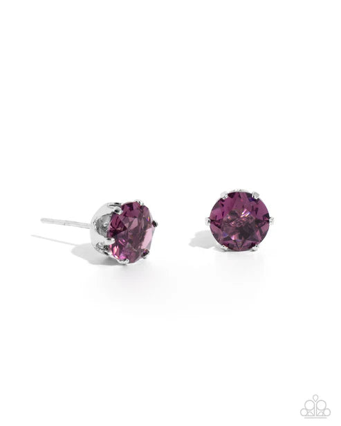 Paparazzi ♥ February Breathtaking Birthstone - Purple ♥ Post Earrings