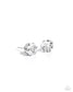 Paparazzi ♥ April Breathtaking Birthstone - White ♥ Post Earrings
