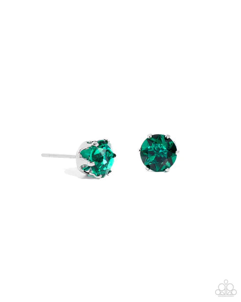 Paparazzi ♥ May Breathtaking Birthstone - Green ♥ Post Earrings