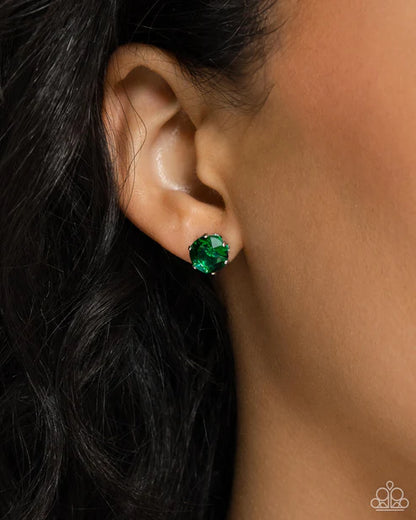 Paparazzi ♥ May Breathtaking Birthstone - Green ♥ Post Earrings