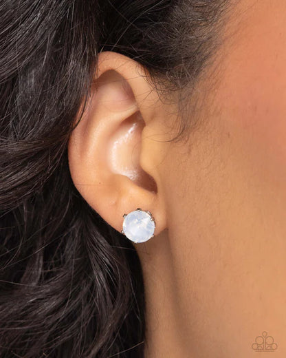 Paparazzi ♥ October Breathtaking Birthstone - White ♥ Post Earrings