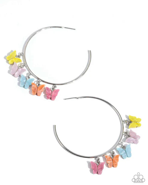 Paparazzi ♥ Bemusing Butterflies - Multi ♥ Earrings