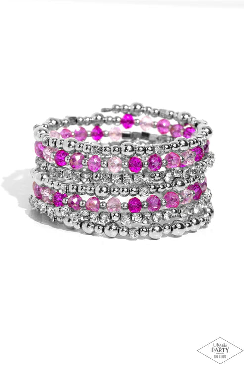 Paparazzi ♥ ICE Knowing You - Pink ♥ Bracelet