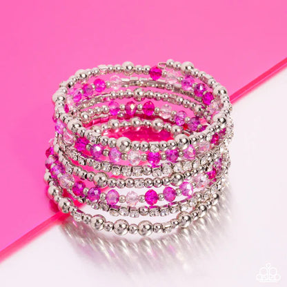 Paparazzi ♥ ICE Knowing You - Pink ♥ Bracelet