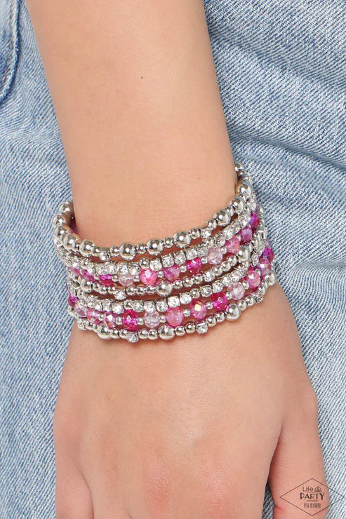 Paparazzi ♥ ICE Knowing You - Pink ♥ Bracelet
