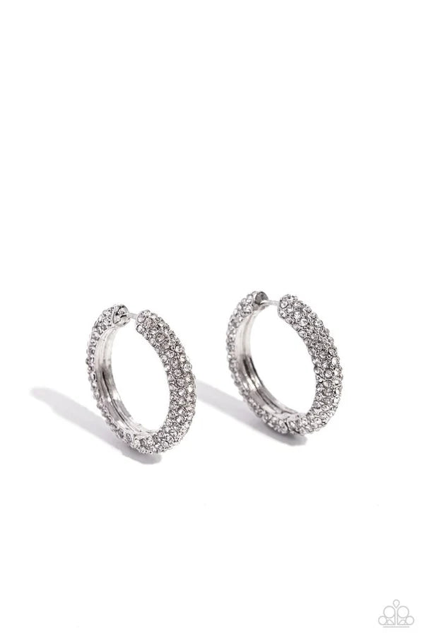 Paparazzi ♥ Glowing Praise - White ♥ Earrings