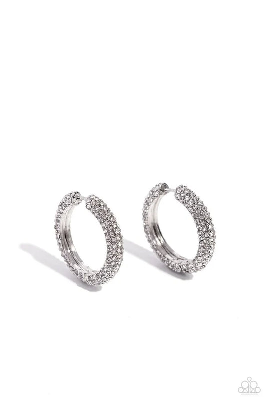 Paparazzi ♥ Glowing Praise - White ♥ Earrings