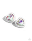 Paparazzi ♥ Heartfelt Haute - White ♥ Post Earrings