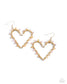 Paparazzi ♥ HEART of Your World - Gold ♥ Earrings