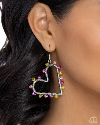 Paparazzi ♥ HEART of Your World - Multi ♥ Earrings