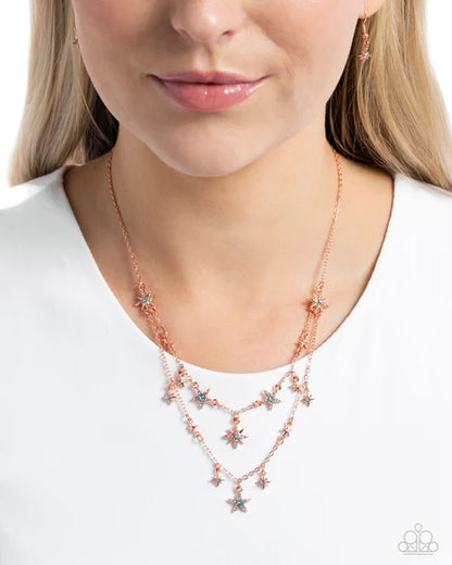 Paparazzi ♥ Raising the STAR - Copper ♥ Necklace