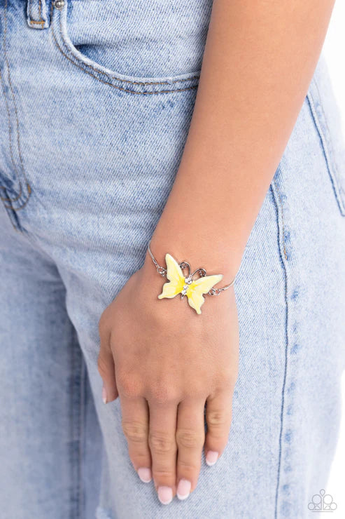 Paparazzi ♥ Aerial Adornment - Yellow ♥ Bracelet