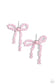 Paparazzi ♥ The BOW Must Go On - Pink ♥ Post Earrings