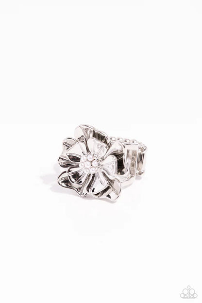 Paparazzi ♥ Pampered Petals - White ♥ Ring