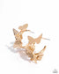 Paparazzi ♥ No WINGS Attached - Gold ♥ Earrings