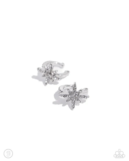 Paparazzi ♥ Cosmic Cuff - White ♥ Post Earrings