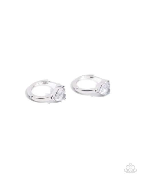 Paparazzi ♥ High Nobility - White ♥ Earrings