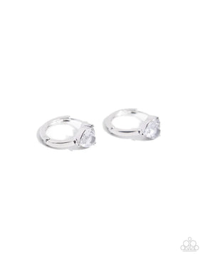 Paparazzi ♥ High Nobility - White ♥ Earrings