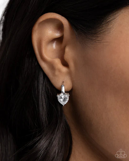 Paparazzi ♥ High Nobility - White ♥ Earrings