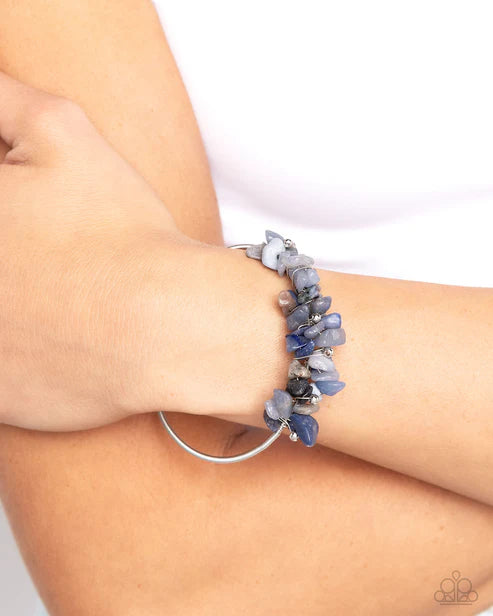 Paparazzi ♥ Dainty Deconstruction - Blue ♥ Bracelet