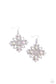 Paparazzi ♥ Fancy-Free Florals - White ♥ Earrings