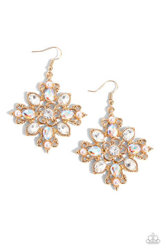 Paparazzi ♥ Fancy-Free Florals - Gold ♥ Earrings