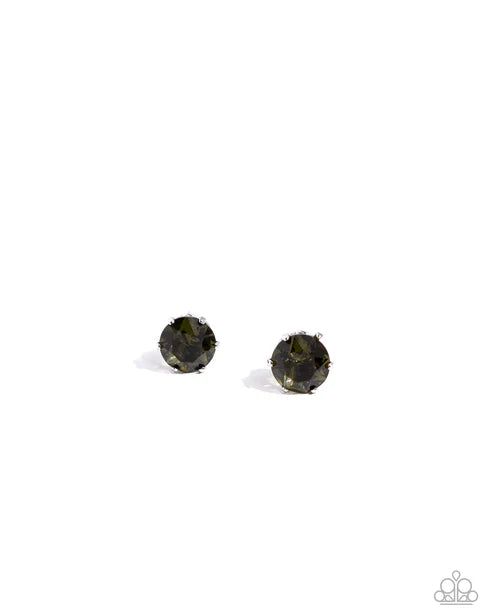Paparazzi ♥ August Breathtaking Birthstone - Green ♥ Post Earrings
