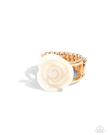 Paparazzi ♥ Top-SHELL Shine - Gold ♥ Ring