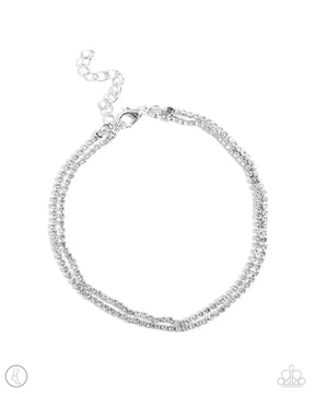 Paparazzi ♥ Dainty Declaration - White ♥ Anklet