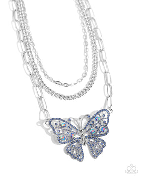 Paparazzi ♥ Winged Wonder - Blue ♥ Necklace