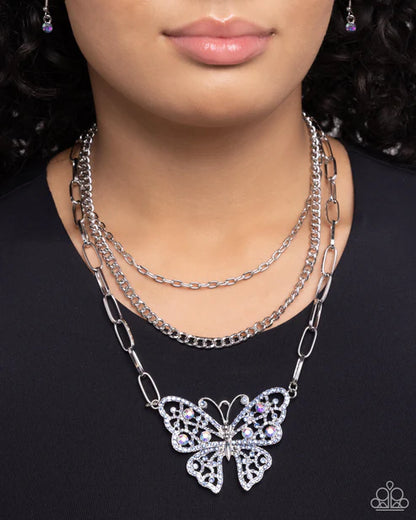Paparazzi ♥ Winged Wonder - Blue ♥ Necklace