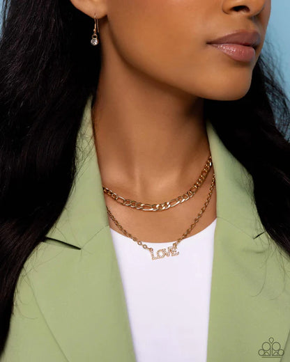 Paparazzi ♥ Lovely Layers - Gold ♥ Necklace