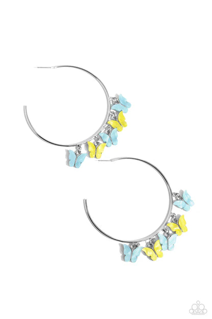 Paparazzi ♥ Bemusing Butterflies - Blue ♥ Earrings