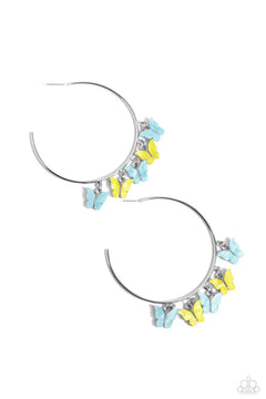 Paparazzi ♥ Bemusing Butterflies - Blue ♥ Earrings
