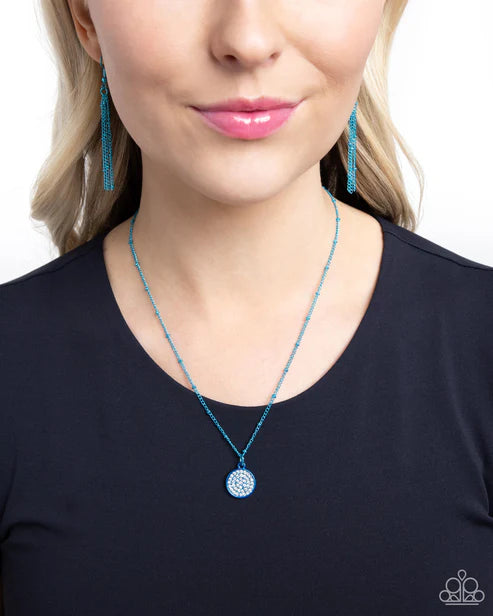 Paparazzi ♥ Bejeweled Basic - Blue ♥ Necklace