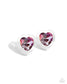 Paparazzi ♥ Heart-Pounding Haute - Pink ♥ Post Earrings