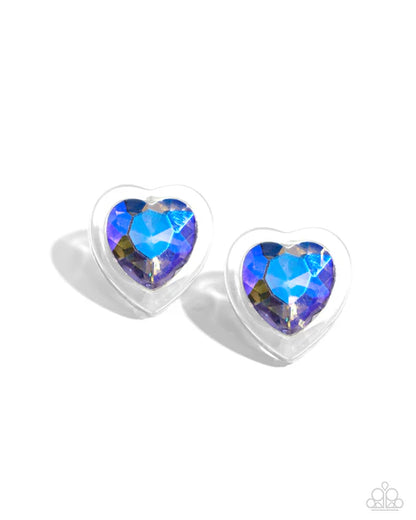 Paparazzi ♥ Heart-Pounding Haute - Purple ♥ Post Earrings