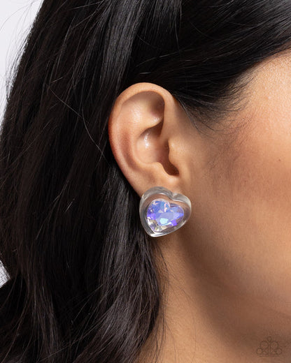 Paparazzi ♥ Heart-Pounding Haute - Purple ♥ Post Earrings