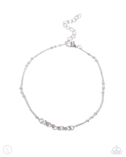 Paparazzi ♥ Satellite Shimmer - Silver ♥ Anklet