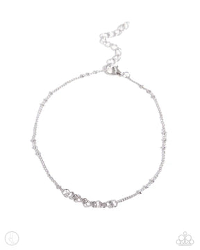 Paparazzi ♥ Satellite Shimmer - Silver ♥ Anklet