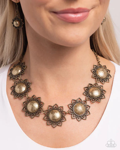 Paparazzi ♥ The GLITTER Takes It All - Brass ♥ Necklace
