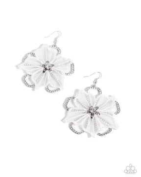 Paparazzi ♥ Refined Recognition - White ♥ Earrings