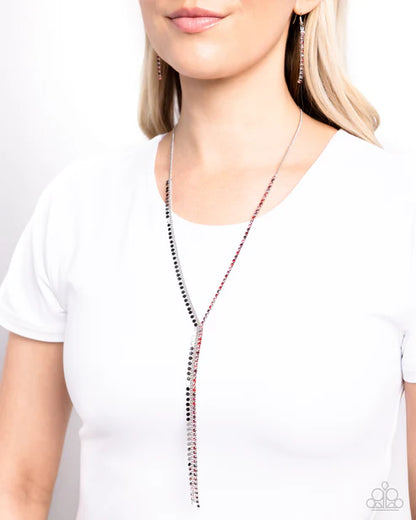 Paparazzi ♥ Elongated Eloquence - Red ♥ Necklace