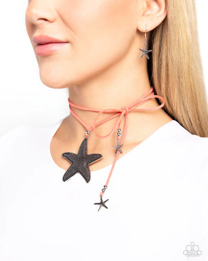 Paparazzi ♥ Starfish Sentiment - Orange ♥ Necklace